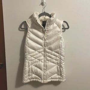 North Face White Puffer Vest